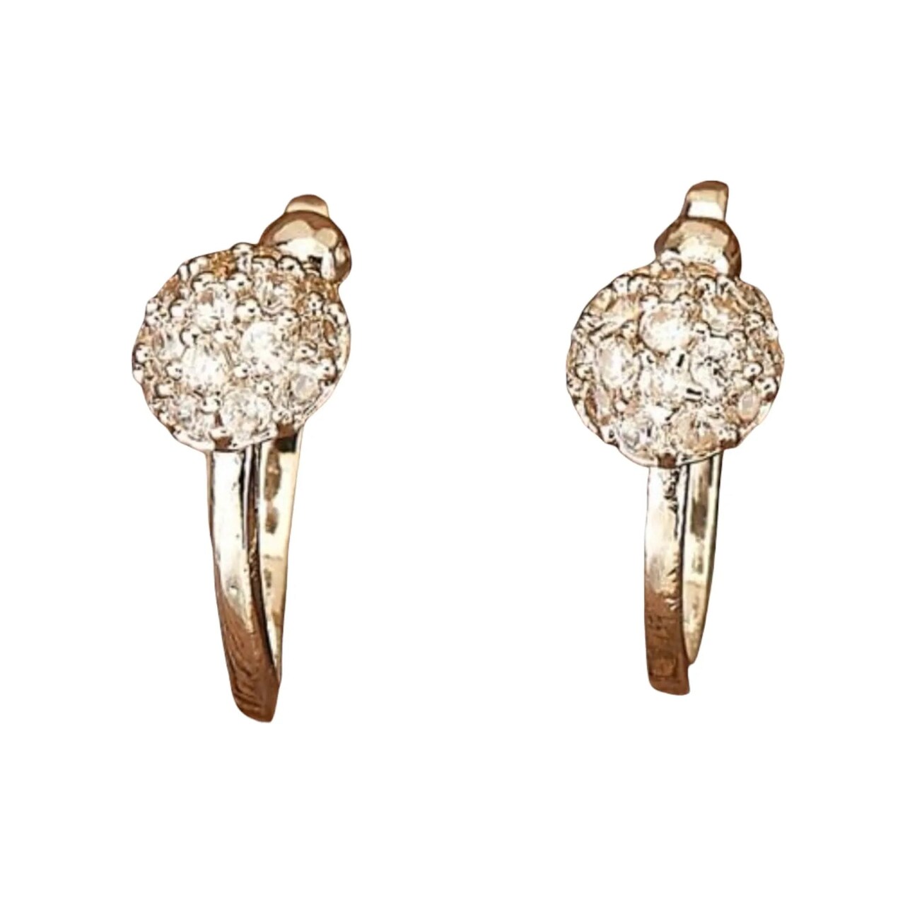 Cz Nose Ring with Rhodium Plating - Western Classic Nosepin Jewelry for Women Indian Nose Rings Hoops Non-Piercing Nose Pin Septum Ring Pressable Antique Silver Bridesmaid Nath Gift for Her